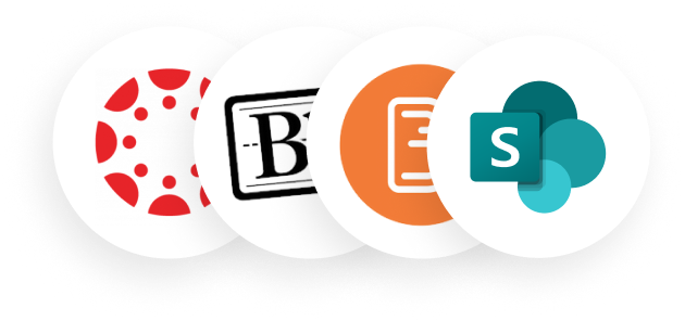 Canvas, Blackboard, D2L, and SharePoint